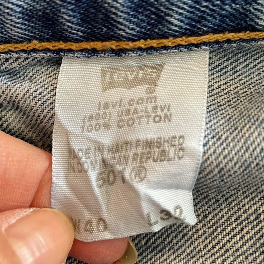 Levi’s 501‎ Button front blue denim cotton jeans